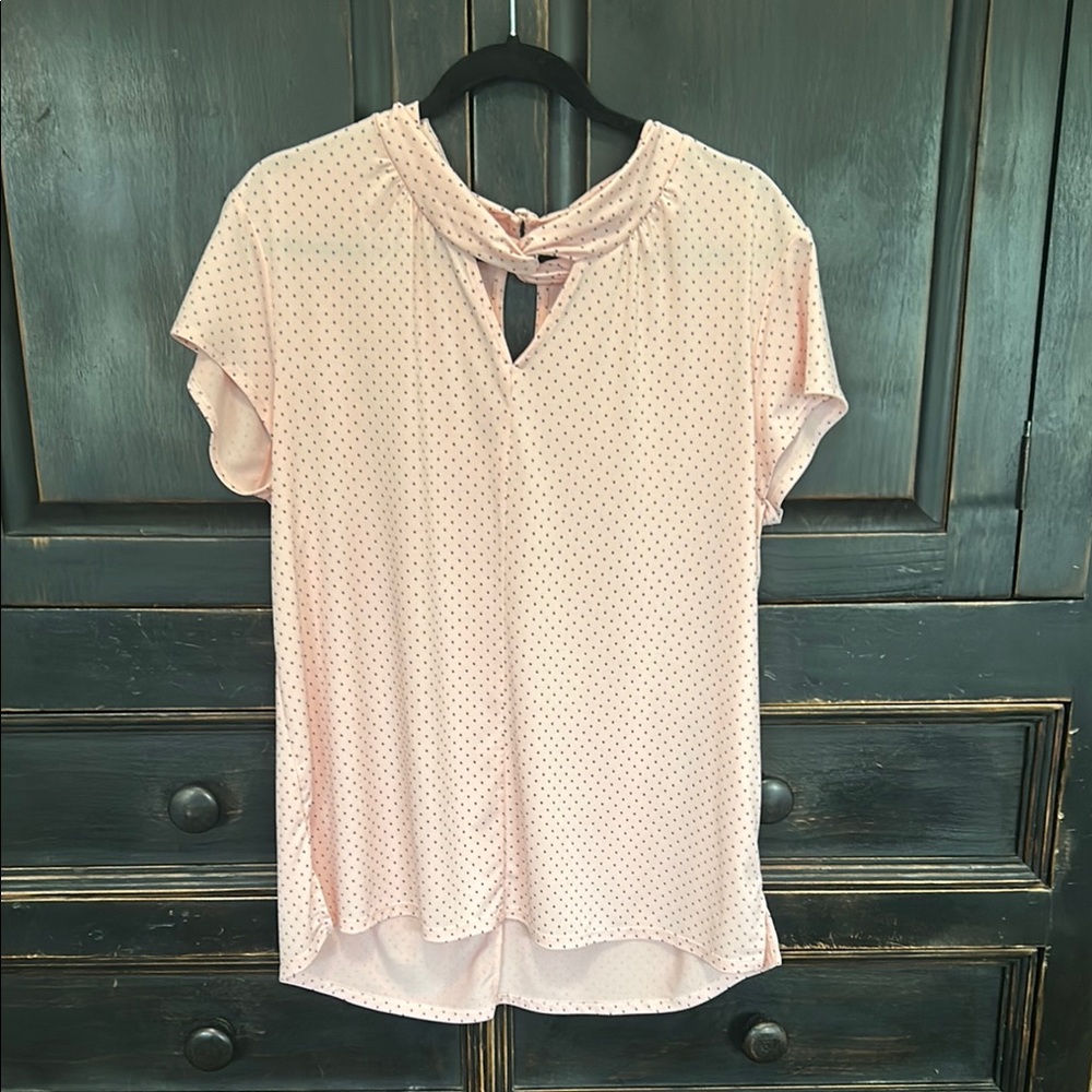Grace & Lace Light Pink Polka Dot Blouse